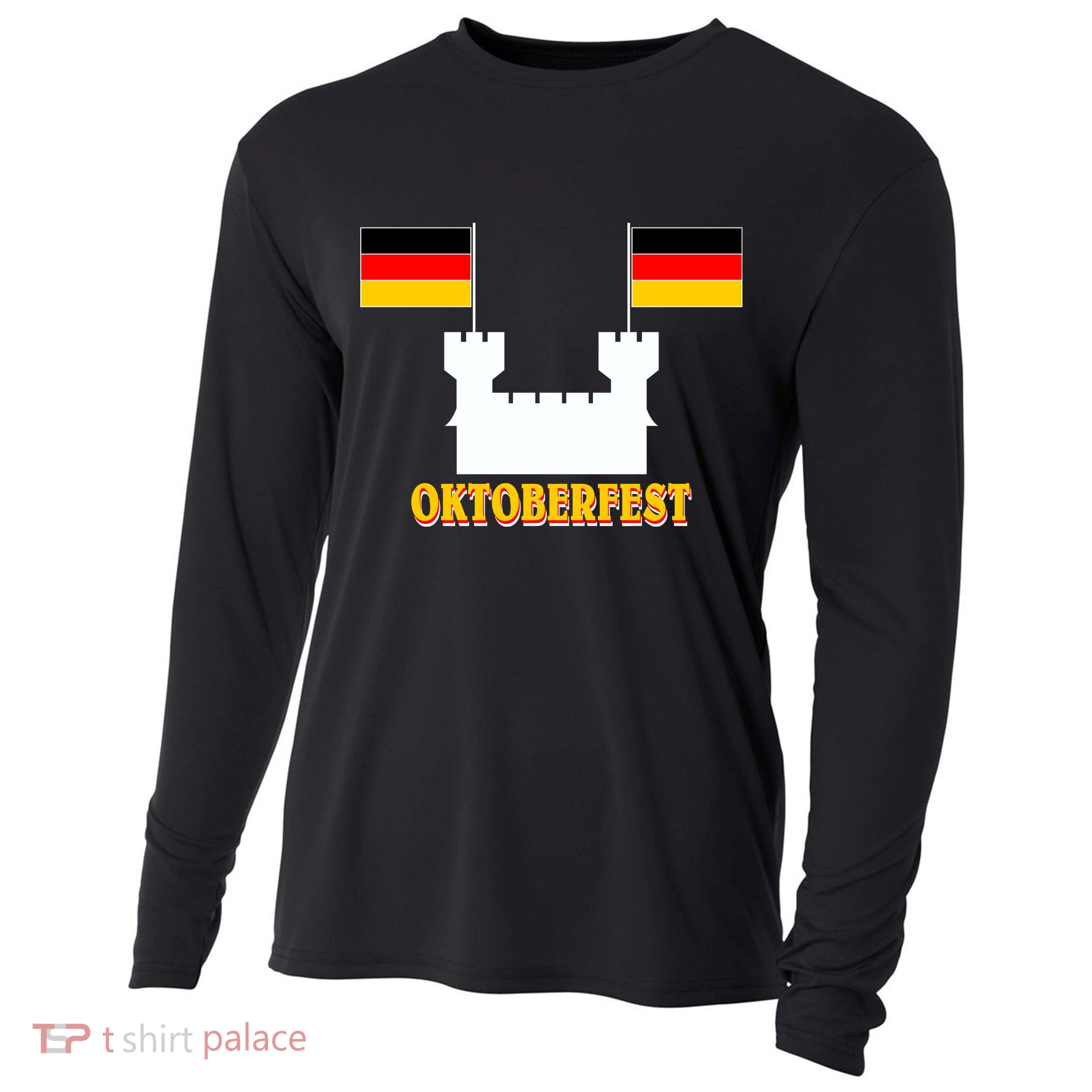Oktoberfest Castle Flag Cooling Performance Long Sleeve Crew