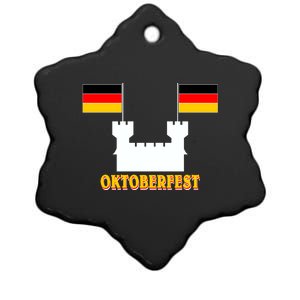 Oktoberfest Castle Flag Ceramic Star Ornament