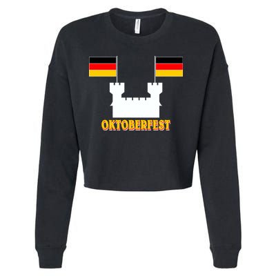 Oktoberfest Castle Flag Cropped Pullover Crew