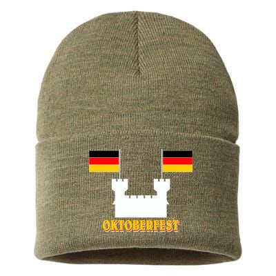 Oktoberfest Castle Flag Sustainable Knit Beanie