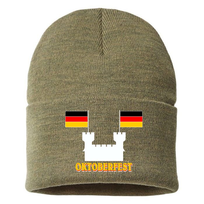 Oktoberfest Castle Flag Sustainable Knit Beanie