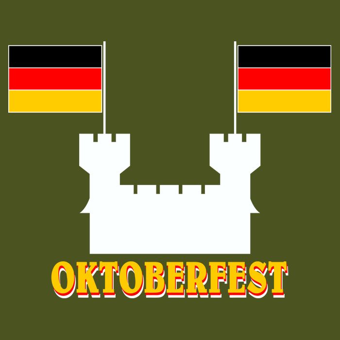 Oktoberfest Castle Flag Sustainable Knit Beanie