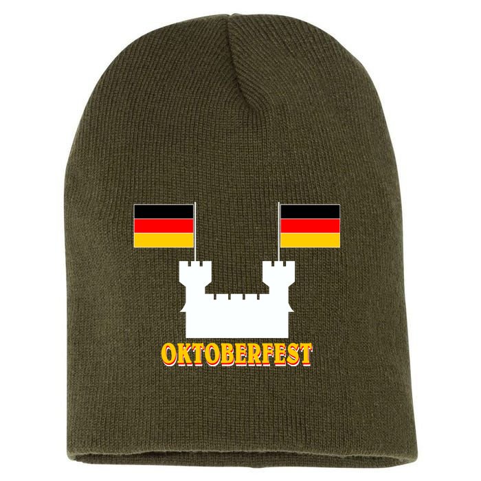 Oktoberfest Castle Flag Short Acrylic Beanie