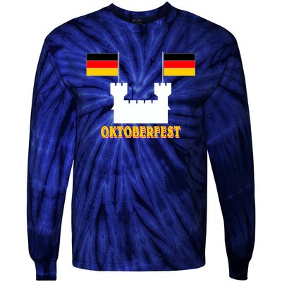 Oktoberfest Castle Flag Tie-Dye Long Sleeve Shirt