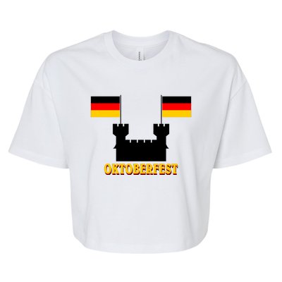 Oktoberfest Castle Flag Bella+Canvas Jersey Crop Tee