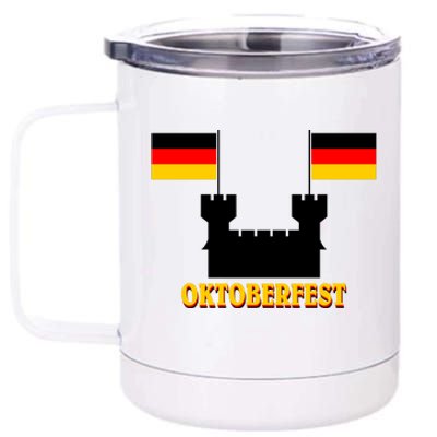 Oktoberfest Castle Flag 12 oz Stainless Steel Tumbler Cup