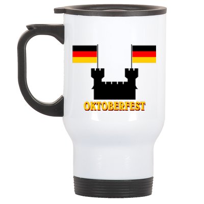 Oktoberfest Castle Flag Stainless Steel Travel Mug