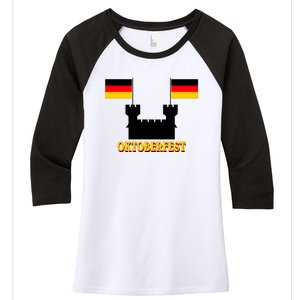 Oktoberfest Castle Flag Women's Tri-Blend 3/4-Sleeve Raglan Shirt