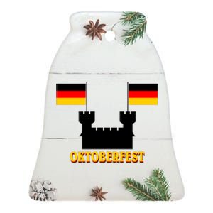 Oktoberfest Castle Flag Ceramic Bell Ornament