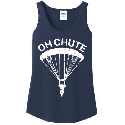 Oh Chute Funny Skydiving Gift For Skydiver Parachute Jumping Ladies Essential Tank