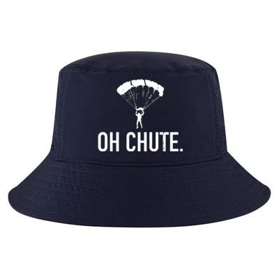 Oh Chute Funny Skydiving Gift For Skydiver Parachute Jumping Cool Comfort Performance Bucket Hat