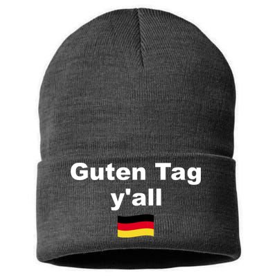 Oktoberfest | Guten Tag yall | Funny Outfit Germany Flag Sustainable Knit Beanie