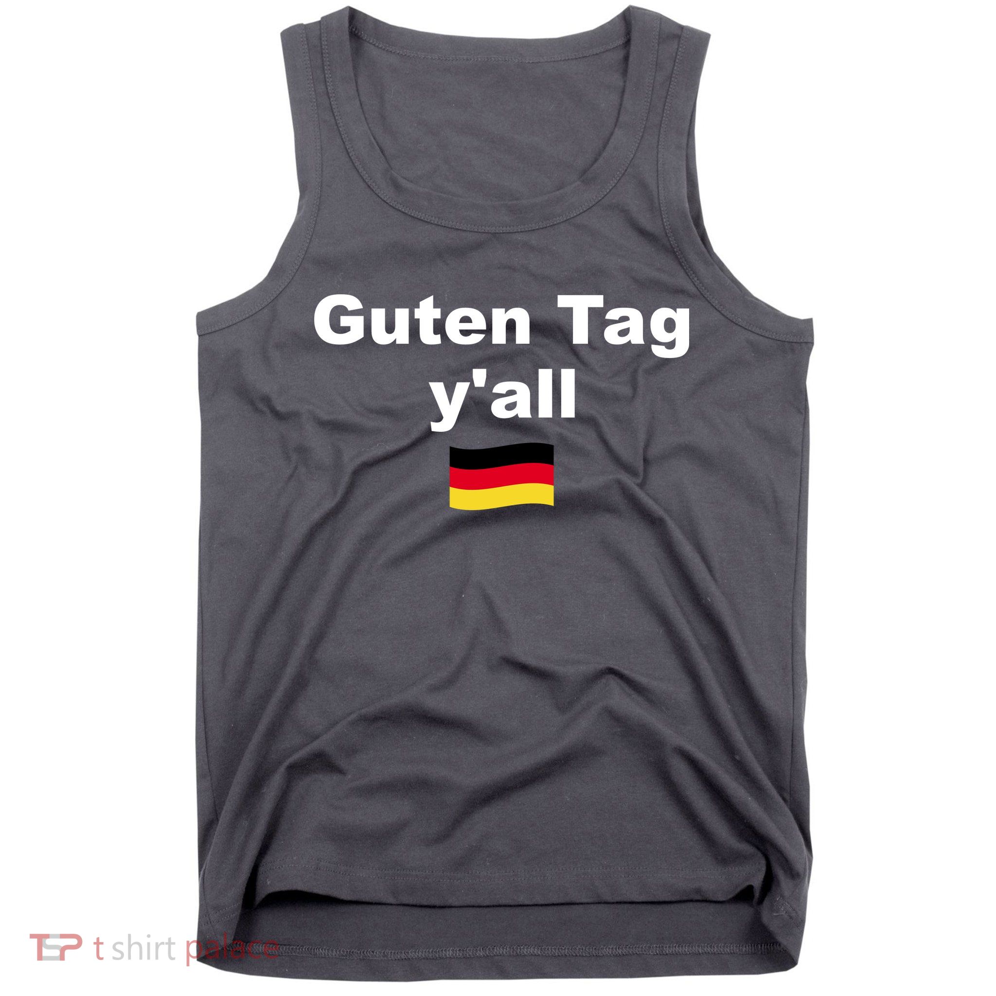 Oktoberfest | Guten Tag yall | Funny Outfit Germany Flag Tank Top