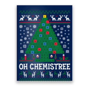 Oh Chemistree Funny Science Periodic Christmas Poster