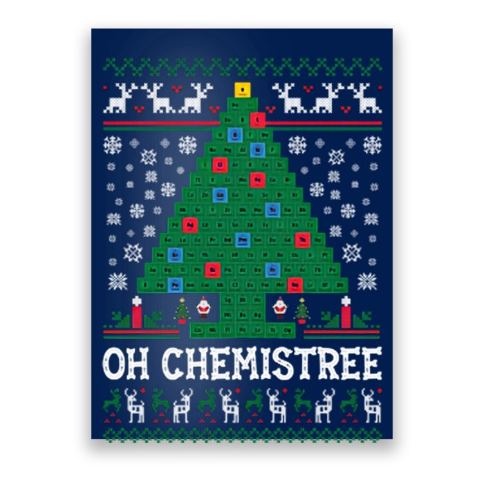 Oh Chemistree Funny Science Periodic Christmas Poster