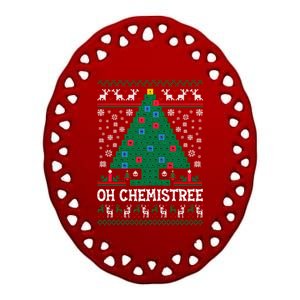 Oh Chemistree Funny Science Periodic Christmas Ceramic Oval Ornament