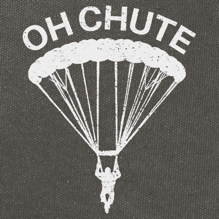 Oh Chute Funny Skydiving Gift For Skydiver Parachute Jumping Cotton Canvas Backpack
