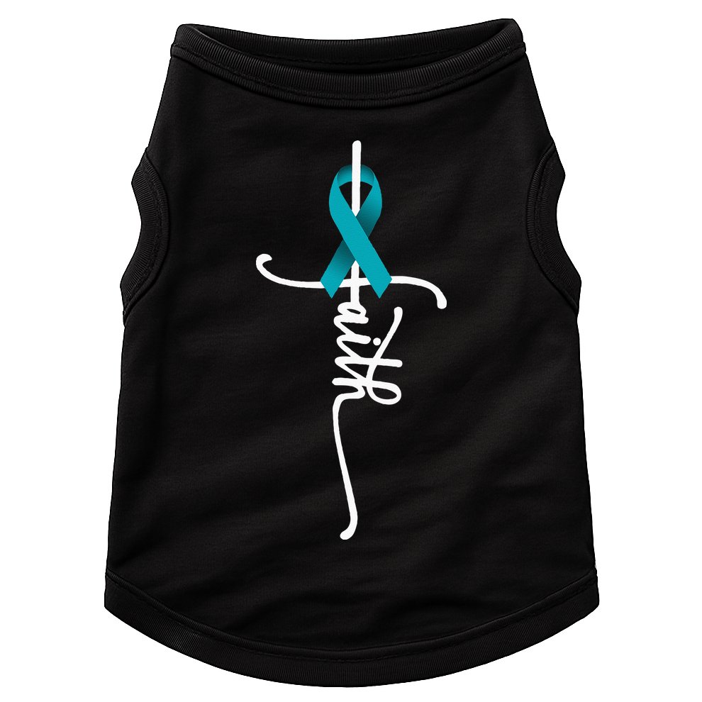 Ovarian Cancer Faith Ovarian Cancer Awareness Support Doggie Tank