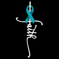 Ovarian Cancer Faith Ovarian Cancer Awareness Support Cooling Performance Crew T-Shirt