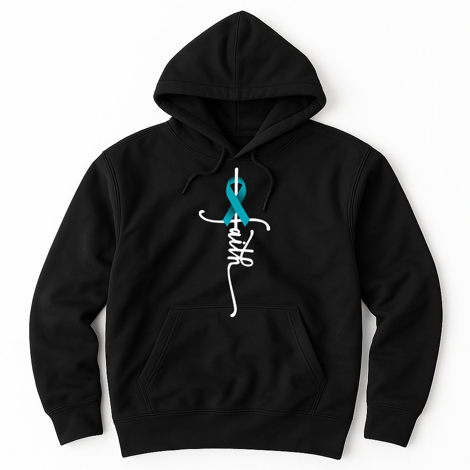 Ovarian Cancer Faith Ovarian Cancer Awareness Support Hoodie
