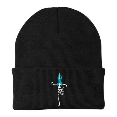 Ovarian Cancer Faith Ovarian Cancer Awareness Support Beanie