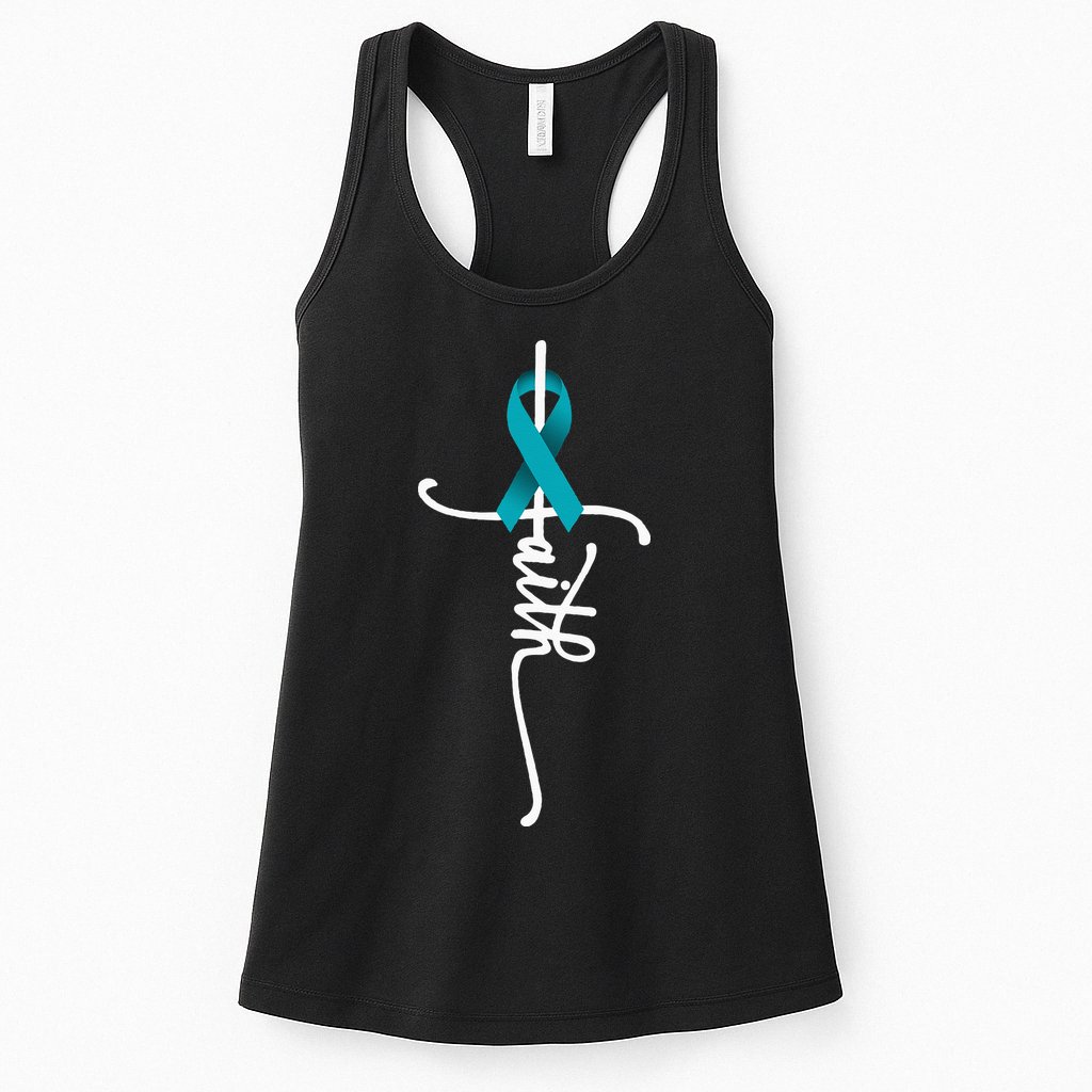 Ovarian Cancer Faith Ovarian Cancer Awareness Support Womens Tank Top