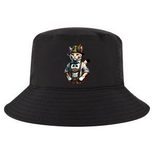 Oktoberfest Cat Funny German Bavarian Lederhosen Cat Lover Cool Comfort Performance Bucket Hat