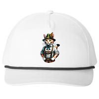 Oktoberfest Cat Funny German Bavarian Lederhosen Cat Lover Snapback Five-Panel Rope Hat