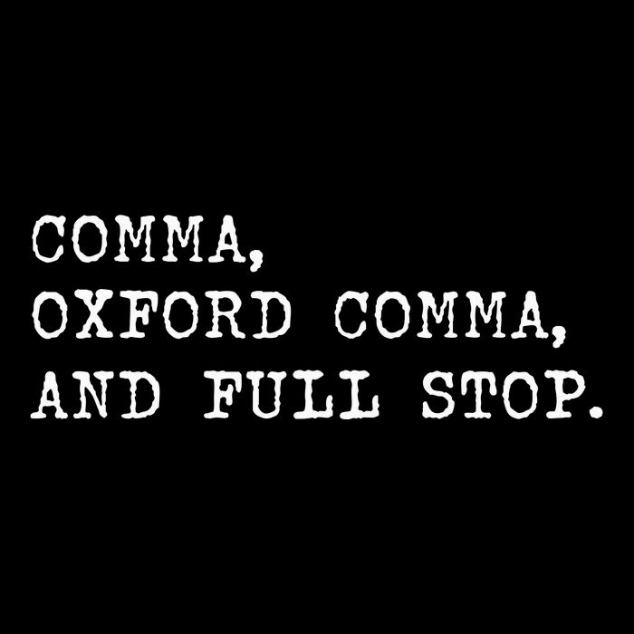 O.X.F.O.R.D C.O.M.M.A. For Grammar Students And Teachers. Full-Length Apron With Pockets