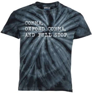 O.X.F.O.R.D C.O.M.M.A. For Grammar Students And Teachers. Kids Tie-Dye T-Shirt