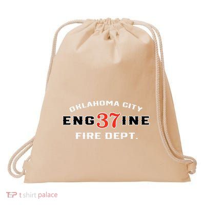 Oklahoma City Fire Dept Engine 37 Drawstring Bag