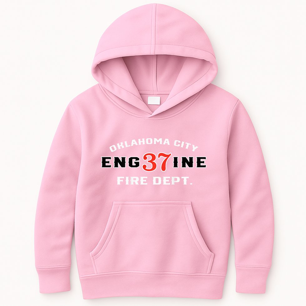 Oklahoma City Fire Dept Engine 37 Kids Hoodie