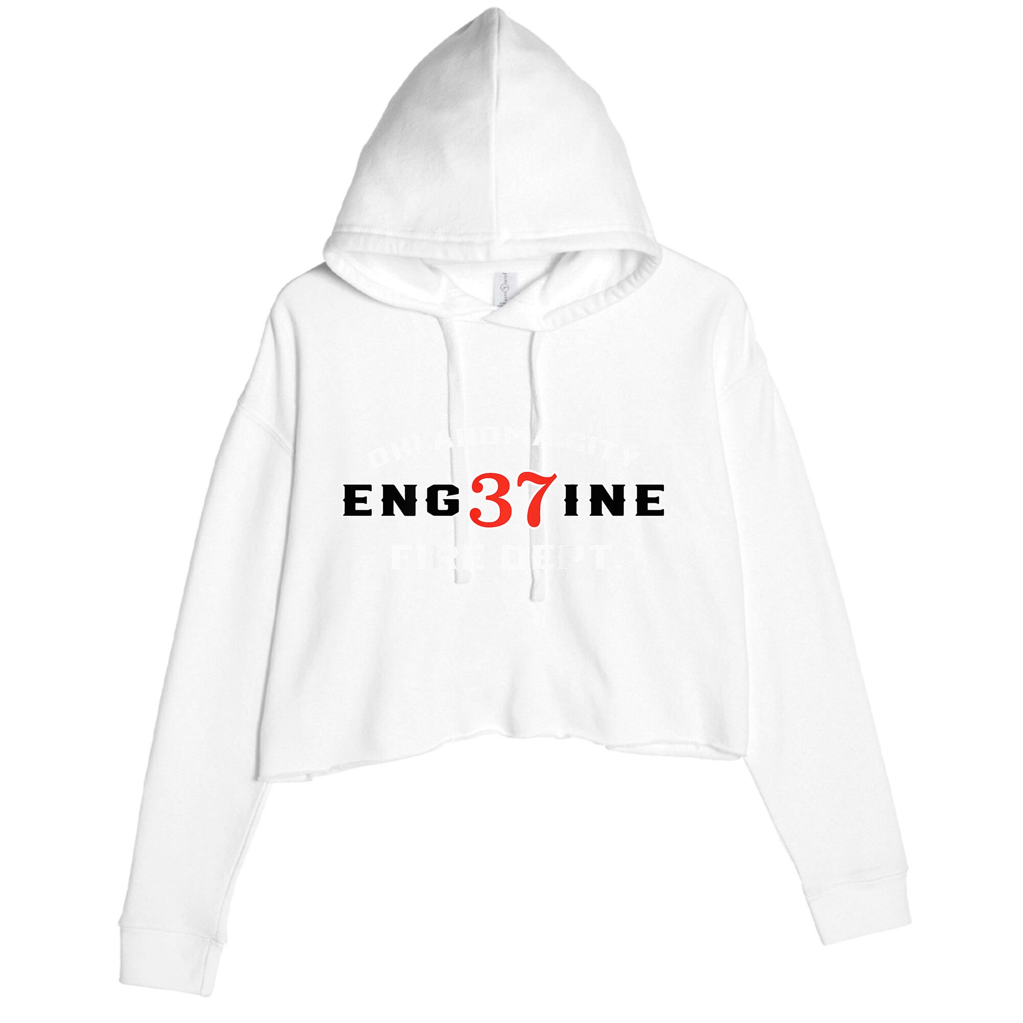 Oklahoma City Fire Dept Engine 37 Crop Fleece Hoodie