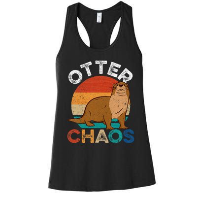 Otter Chaos For Wo Cute Otter Lover Women's Racerback Tank