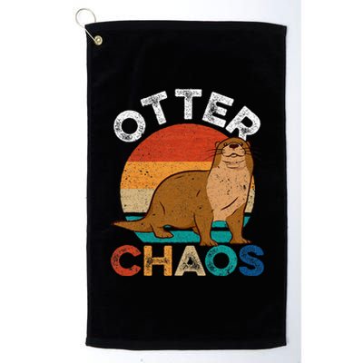 Otter Chaos For Wo Cute Otter Lover Platinum Collection Golf Towel