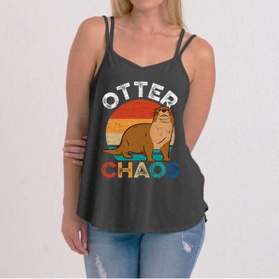 Otter Chaos For Wo Cute Otter Lover Women's Strappy Tank