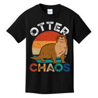 Otter Chaos For Wo Cute Otter Lover Kids T-Shirt