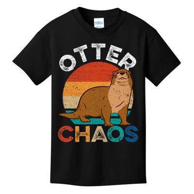 Otter Chaos For Wo Cute Otter Lover Kids T-Shirt