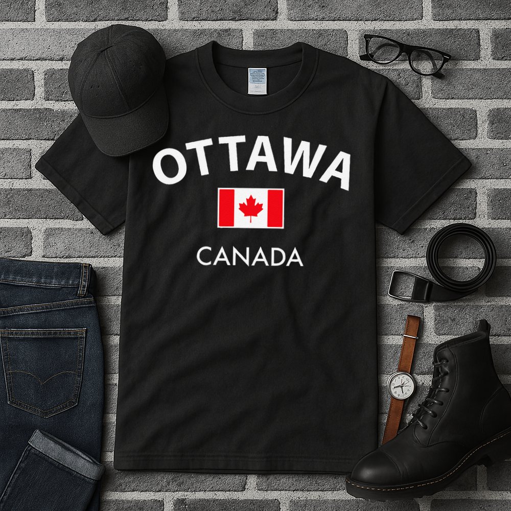 Ottawa Canada Flag Proud Canadian Tall T-Shirt