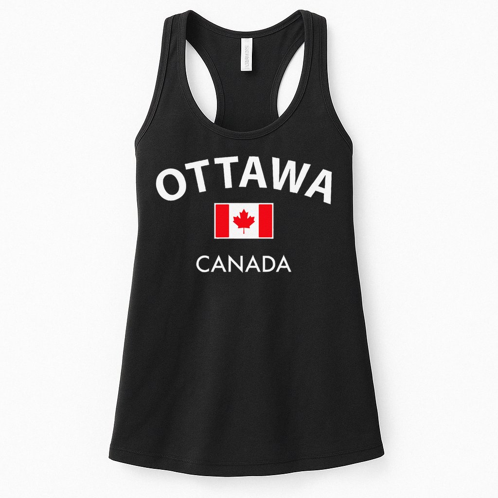 Ottawa Canada Flag Proud Canadian Womens Tank Top