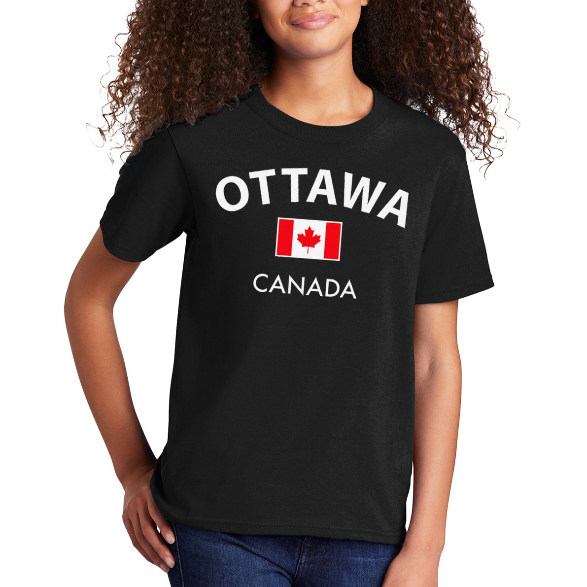 Ottawa Canada Flag Proud Canadian Kids T-Shirt