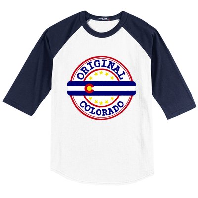 Original Colorado Flag Logo Baseball Sleeve Shirt