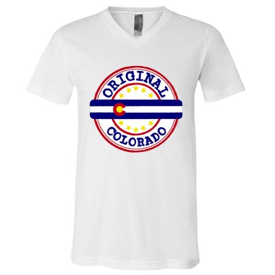 Original Colorado Flag Logo V-Neck T-Shirt