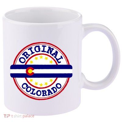 Original Colorado Flag Logo 11oz C Handle Ceramic Mug