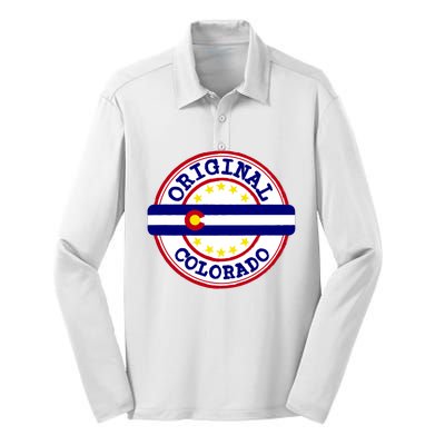 Original Colorado Flag Logo Silk Touch Performance Long Sleeve Polo