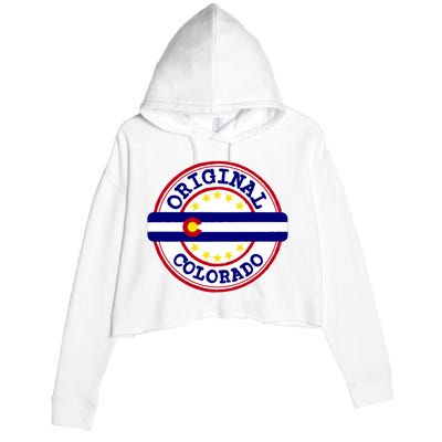 Original Colorado Flag Logo Crop Fleece Hoodie