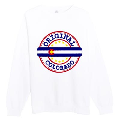 Original Colorado Flag Logo Premium Crewneck Sweatshirt