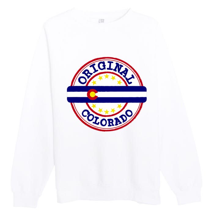 Original Colorado Flag Logo Premium Crewneck Sweatshirt