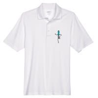 Ovarian Cancer Faith Ovarian Cancer Awareness Support Men's Origin Performance Piqué Polo