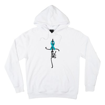 Ovarian Cancer Faith Ovarian Cancer Awareness Support Hoodie